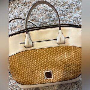 Dooney & Bourke Cream and Tan Satchel